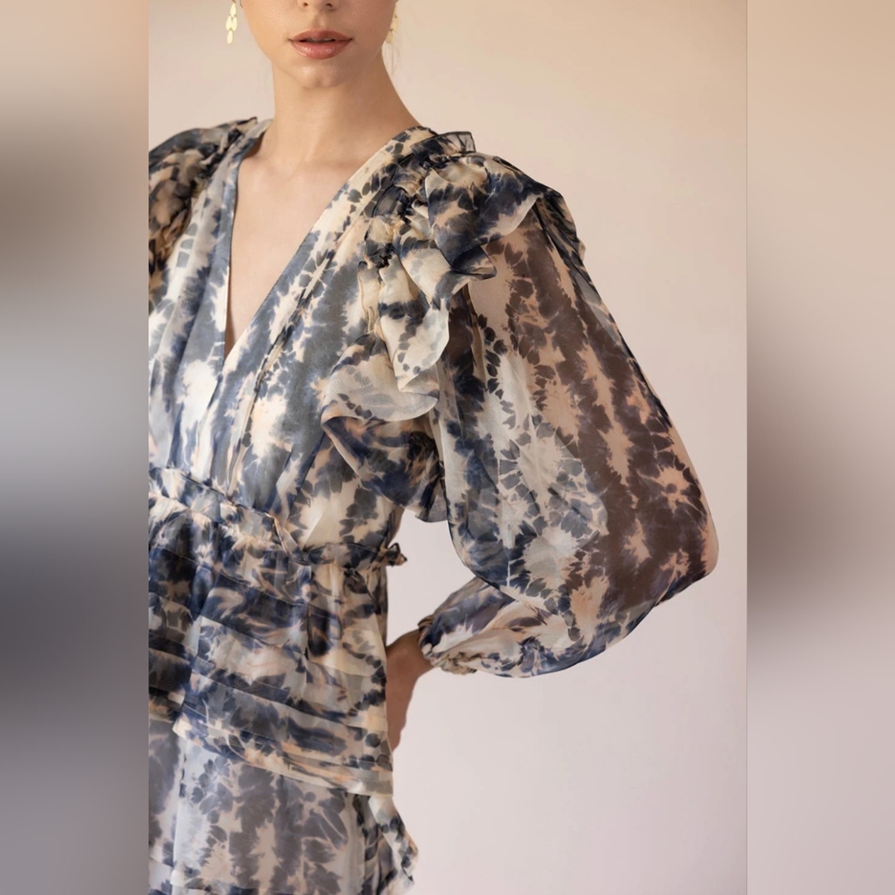 NWT Ulla Johnson Adelaide Printed Silk Minidress SS23 Runway Size 2 - Picture 6 of 15
